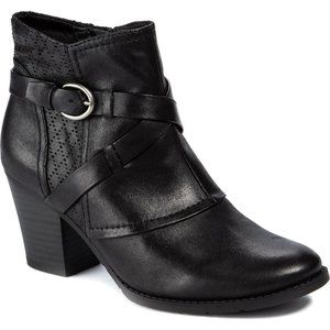 New!! LAUNA WOMEN FAUX LEATHER BLOCK HEEL BOOTIE 8.5
